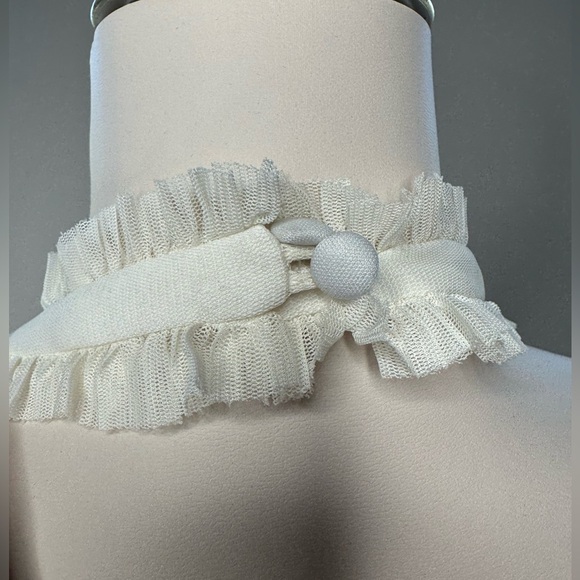 Gorgeous JS Collections Off White Pleated Halter Midi Dress Like New Size 6 - Picture 5 of 13